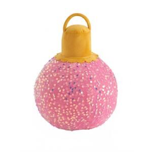 NEW SHIRALEAH merry bauble small pillow in candy pink